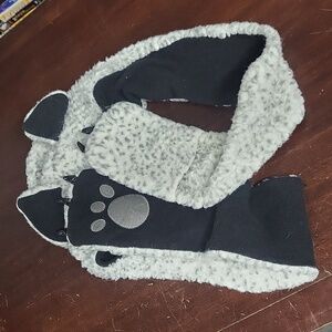 Hood scarf mitts with ears